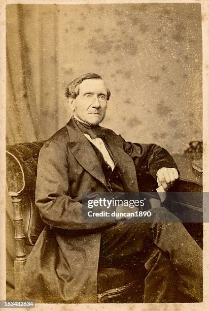 victorian gentleman old photograph - family tree history stock pictures, royalty-free photos & images