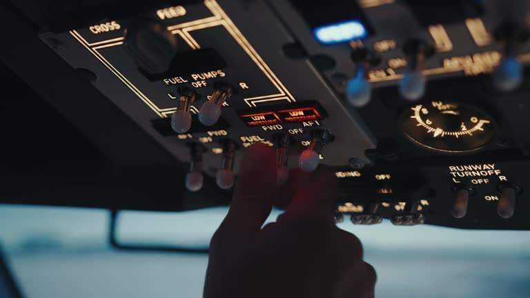 Airplane Cockpit for Aviation Pilot and Plane Navigation of Pilotage ...