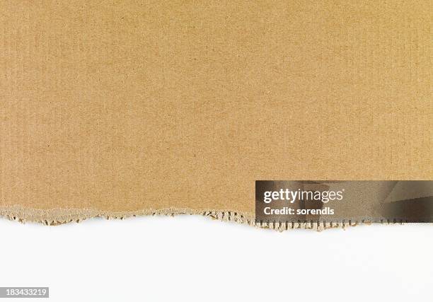 ripped cardboard xxxl - corrugated cardboard stock pictures, royalty-free photos & images