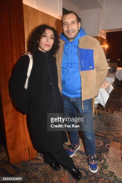 Naidra Ayadi and Zinedine Soualem attend the "L'Enfant Du Paradis" Premiere at Le Silencio des Prés on December 05, 2023 in Paris, France.