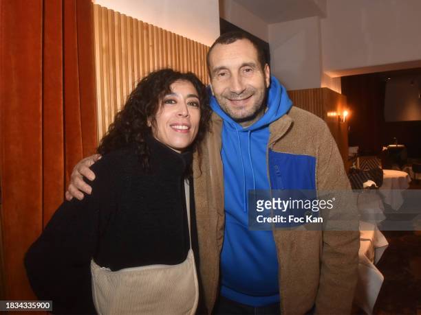 Naidra Ayadi and Zinedine Soualem attend the "L'Enfant Du Paradis" Premiere at Le Silencio des Prés on December 05, 2023 in Paris, France.