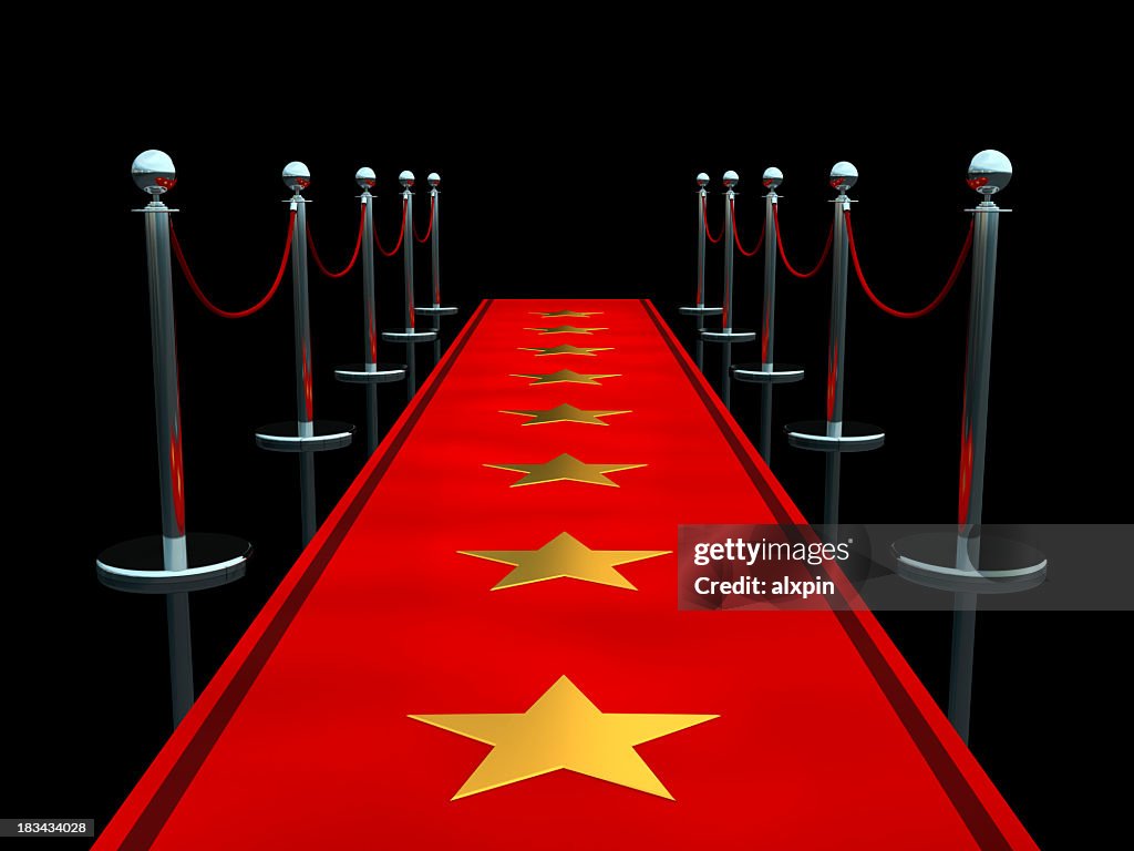 Animated red carpet with starts