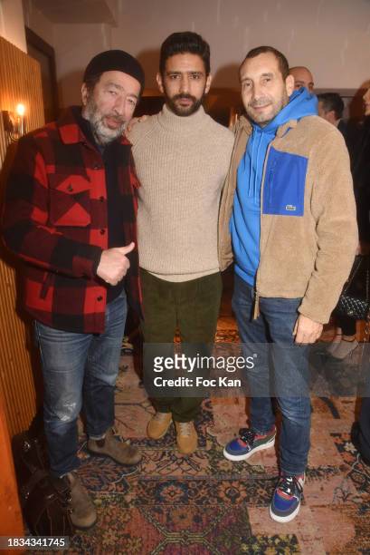 Slimane Dazi, Director/actor Salim Kechiouche and Zinedine Soualem attend the "L'Enfant Du Paradis" Premiere at Le Silencio des Prés on December 05,...