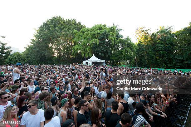 Crowds at the Listen Out Festival on October 6, 2013 in Brisbane, Australia.