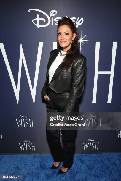Angelique Cabral attends a special performance of the music from "Wish" in Los Angeles, California on December 5, 2023.