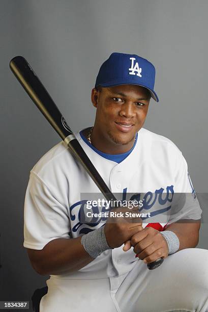 Adrian Beltre of the Los Angeles Dodgers poses during Media Day on February 20, 2003 at Dodgertown in Vero Beach, Florida.