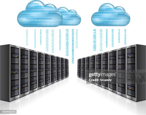 network server - cpu cabinet stock illustrations