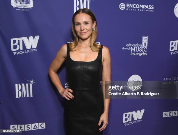 Kristen Bell attends the Education Through Music Los Angeles 18th Annual Benefit Gala at Skirball Cultural Center on December 05, 2023 in Los...