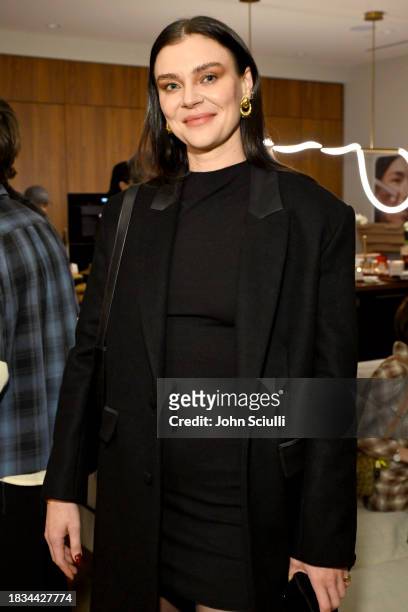 Carrie Barber attends Claudia Sulewski's launch of sustainable bodycare brand CYKLAR at Solawave House on December 05, 2023 in Los Angeles,...