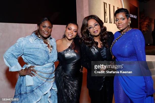 Danielle Brooks, Taraji P. Henson, Oprah Winfrey and Fantasia Barrino attend ELLE's 2023 Women in Hollywood Celebration Presented by Ralph Lauren,...