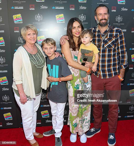 Actor Jason Lee and his family attend the 10th Annual Stand Up For Skateparks Benefiting The Tony Hawk Foundation on October 5, 2013 in Beverly...