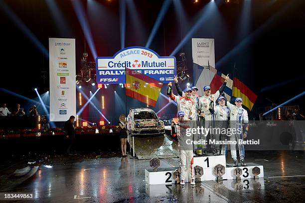 Carlos Del Barrio of Spain and Daniel Sordo of Spain, Julien Ingrassia of France and Sebastien Ogier of France, Mikka Anttila of Finland and Jari...