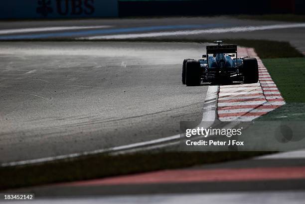 Kimi Raikkonen of Lotus and Finland during the Korean Formula One Grand Prix at Korea International Circuit on October 6, 2013 in Yeongam-gun, South...