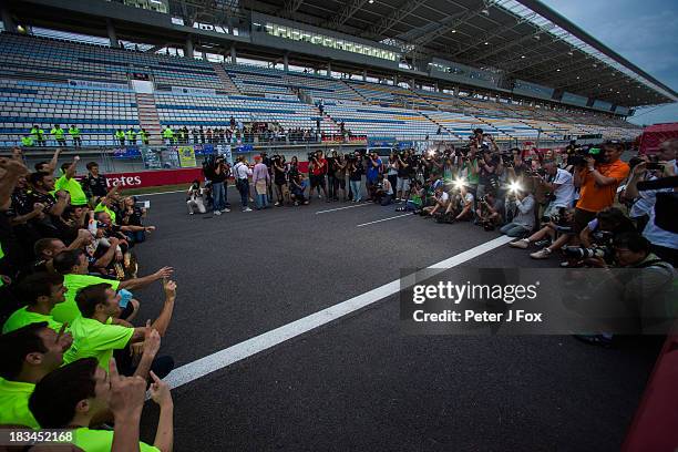 Atmosphere during the Korean Formula One Grand Prix at Korea International Circuit on October 6, 2013 in Yeongam-gun, South Korea.