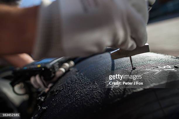 Pirelli Tyres during the Korean Formula One Grand Prix at Korea International Circuit on October 6, 2013 in Yeongam-gun, South Korea.