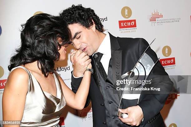 Lucia Villazon and Rolando Villazon attend the 'Echo Klassik Awards 2013' at Konzerthaus Berlin on October 06, 2013 in Berlin, Germany.