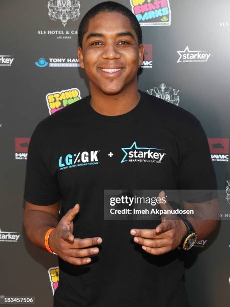 Actor Christopher Massey attends the 10th Annual Stand Up For Skateparks Benefiting The Tony Hawk Foundation on October 5, 2013 in Beverly Hills,...