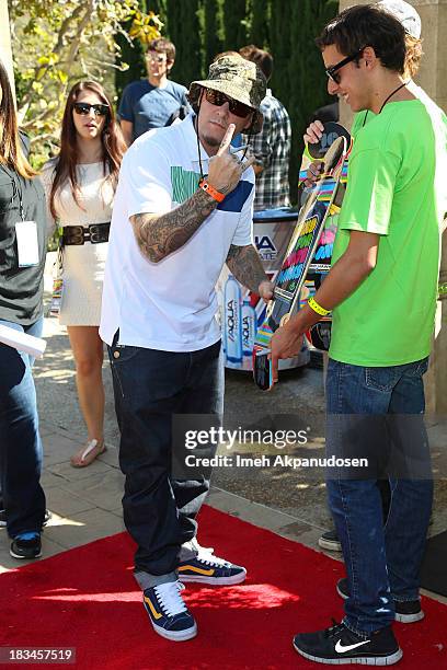 Musician Fred Durst attends the 10th Annual Stand Up For Skateparks Benefiting The Tony Hawk Foundation on October 5, 2013 in Beverly Hills,...