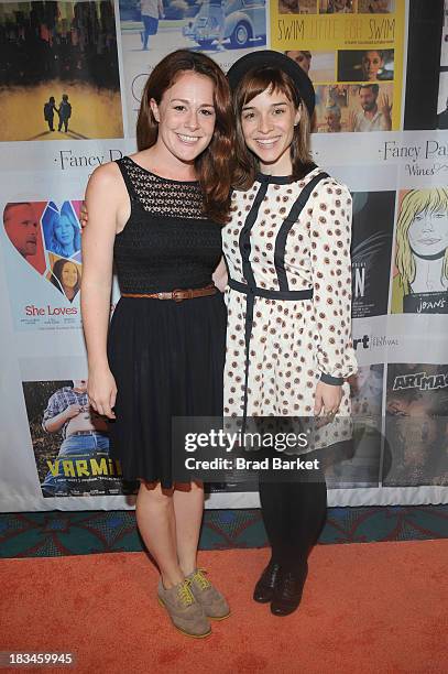 Actress Tricia Olds and director Renee Felice Smith attend the 18th Annual Genart Film Festival Closing Night - She Loves Me Not, Swim Little Fish...