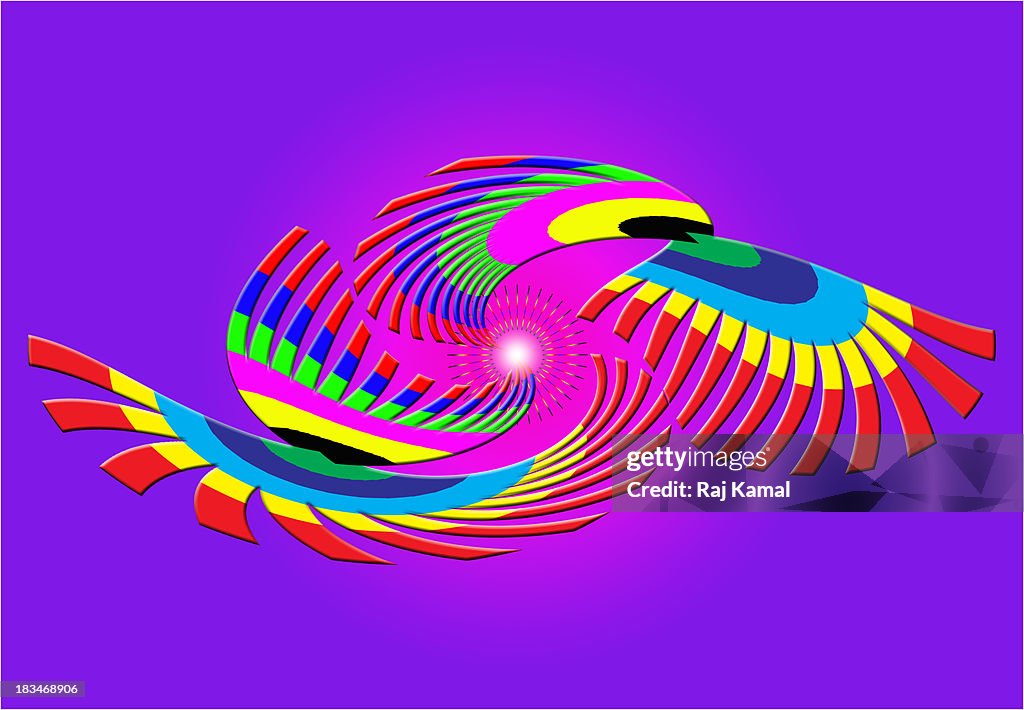 Glowing Creative Curved Shape Design.