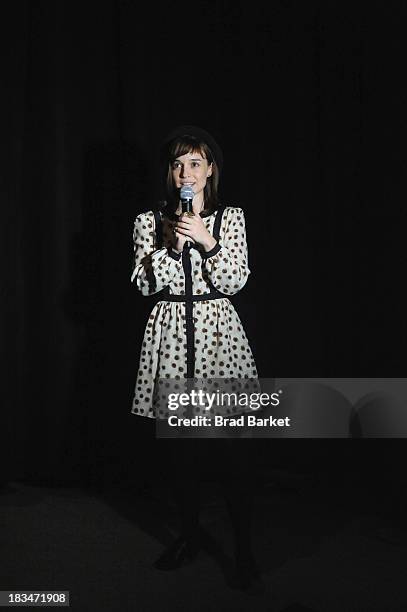 Director Renee Felice Smith speaks during a Q&A session during the 18th Annual Genart Film Festival Closing Night - She Loves Me Not, Swim Little...
