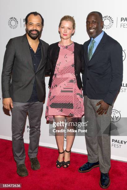 Jeffrey Wright, Gretchen Mol, and Michael Kenneth Williams attend the "Boardwalk Empire" panel during 2013 PaleyFest: Made In New York at The Paley...