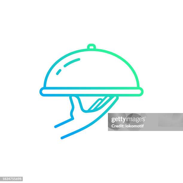 fine dining gradient line icon. the icon is suitable for web design, mobile apps, ui, ux, and gui design. - five star dining stock illustrations