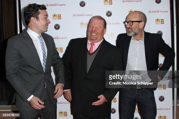 Comedian and TV personality Jimmy Fallon, chef and TV personality Mario Batali and musician Michael Stipe attend 2nd Annual Mario Batali Foundation...
