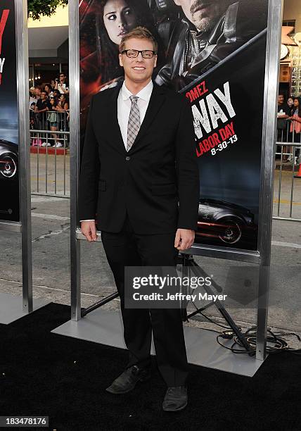 Writer Gregg Maxwell Parker arrives at the 'Getaway' - Los Angeles Premiere at Regency Village Theatre on August 26, 2013 in Westwood, California.