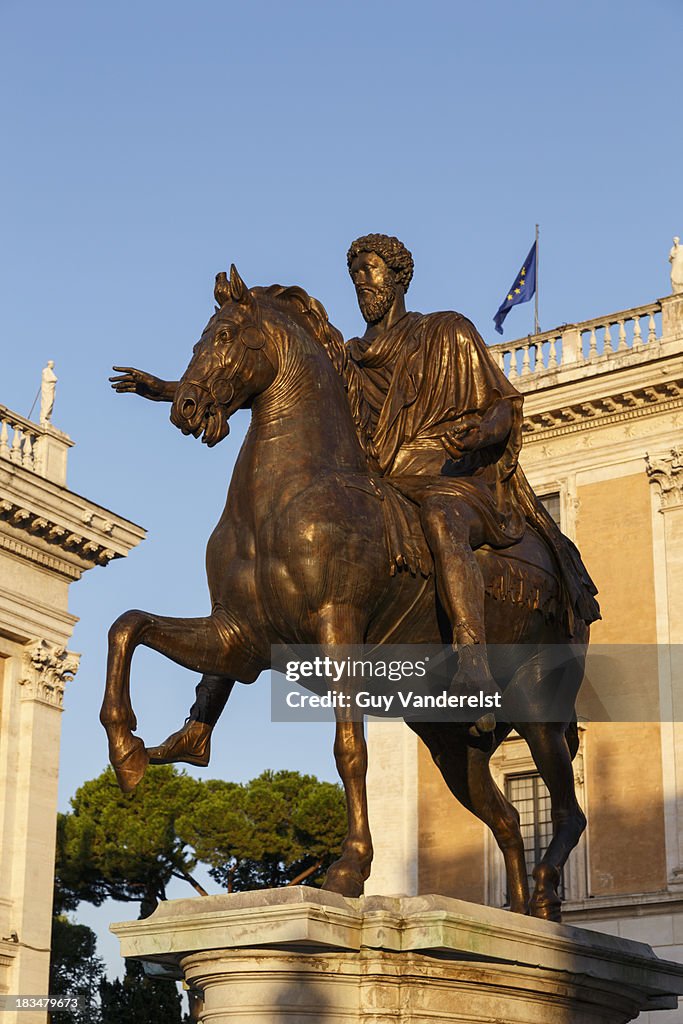 Equestrian statue of the emperor Marcus Aurelius
