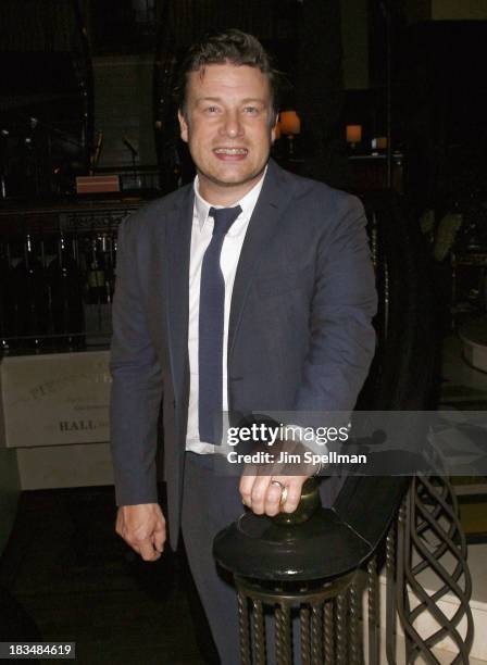 Chef Jamie Oliver attends 2nd Annual Mario Batali Foundation Honors Dinner at Del Posto Ristorante on October 6, 2013 in New York City.