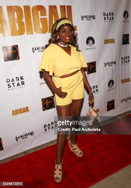 Nimi Adokiye attends the Los Angeles premiere of "Abigail" at Lumiere Music Hall on December 05, 2023 in Beverly Hills, California.
