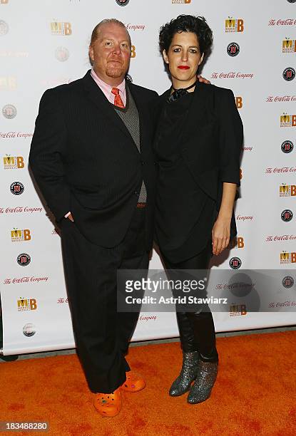 Mario Batali and Jennifer Rubell attend 2nd Annual Mario Batali Foundation Honors Dinner at Del Posto Ristorante on October 6, 2013 in New York City.