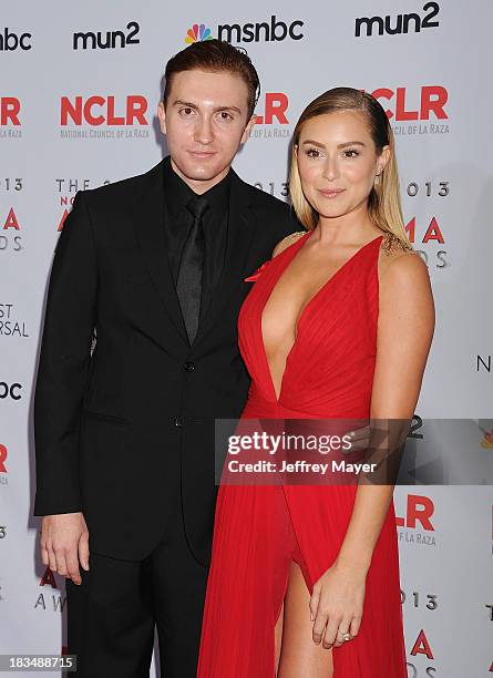 Actors Daryl Sabara and Alexa Vega pose in the press room at the 2013 NCLA ALMA Awards at Pasadena Civic Auditorium on September 27, 2013 in...