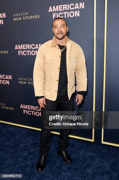 Jesse Williams attends Los Angeles Special Screening Of Amazon And MGM Studios' "American Fiction" - Arrivals at Samuel Goldwyn Theater on December...