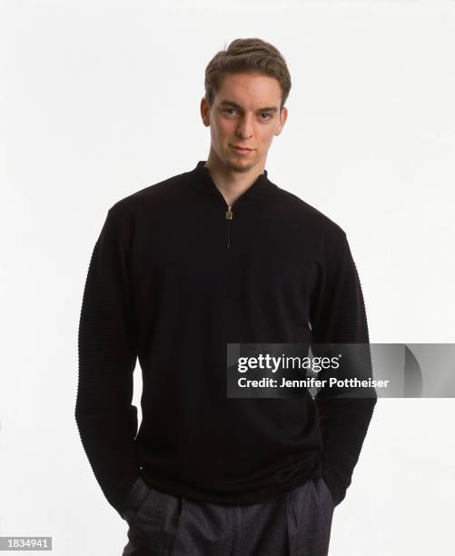 Portrait of NBA player Pau Gasol of the Memphis Grizzlies during the 2001 NBA All-Star Weekend on February 9, 2001 in Washington, D.C. NOTE TO USER:...