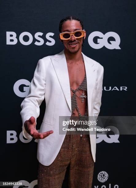 Keiynan Lonsdale attends the GQ Australia Men Of The Year Awards in association with BOSS at Bondi Pavilion, Bondi Beach on December 06, 2023 in...