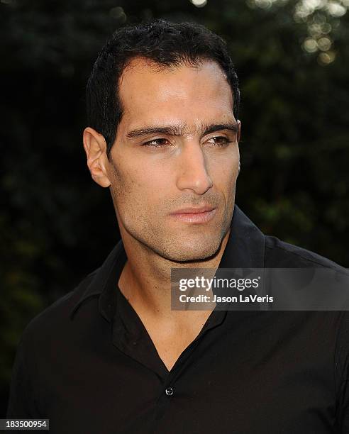 Actor Marko Zaror attends the "Machete Kills" press conference at Four Seasons Hotel Los Angeles at Beverly Hills on October 6, 2013 in Beverly...