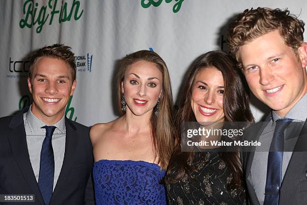 Joshua Buscher, Ashley Yeater, Synthia Link and Preston Truman Boyd attend the "Big Fish" Broadway Opening Night after party at Roseland Ballroom on...