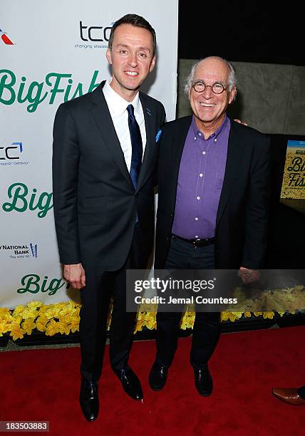 Composer/producer Andrew Lippa and musician Jimmy Buffett attend the "Big Fish" Broadway Opening Night After Party at Roseland Ballroom on October 6,...