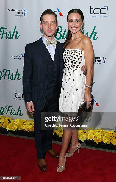 Jason Lee Garrett and actress Lara Siebert attend the "Big Fish" Broadway Opening Night After Party at Roseland Ballroom on October 6, 2013 in New...