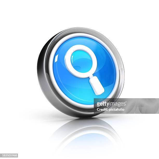 icona di ricerca - 3d button photos et images de collection