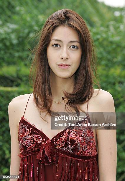 Izumi Mori during Paris Haute Couture Fashion Week - Fall/Winter 2005 - Christian Dior - Arrivals at Polo de Paris in Paris, France.