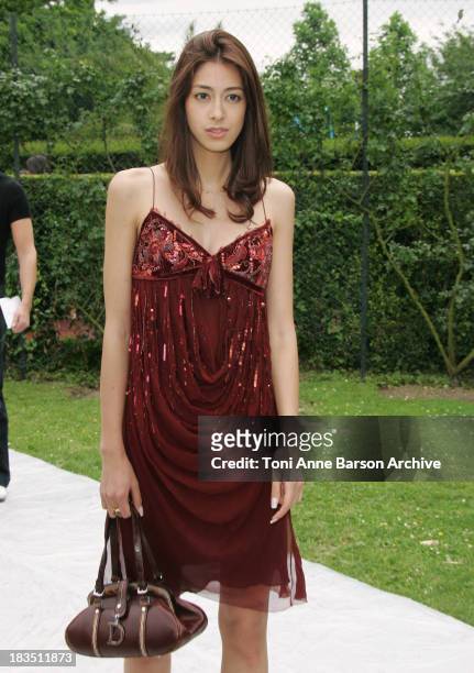 Izumi Mori during Paris Haute Couture Fashion Week - Fall/Winter 2005 - Christian Dior - Arrivals at Polo de Paris in Paris, France.