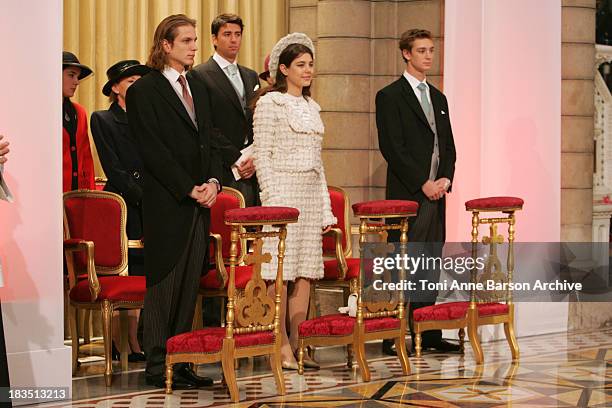 Andrea Casiraghi, Charlotte Casiraghi and Pierre Casiraghi