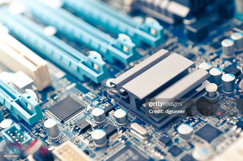 Close-up of an intricate circuit board