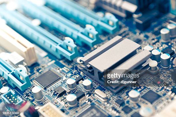 close-up of an intricate circuit board - 電源 個照片及圖片檔
