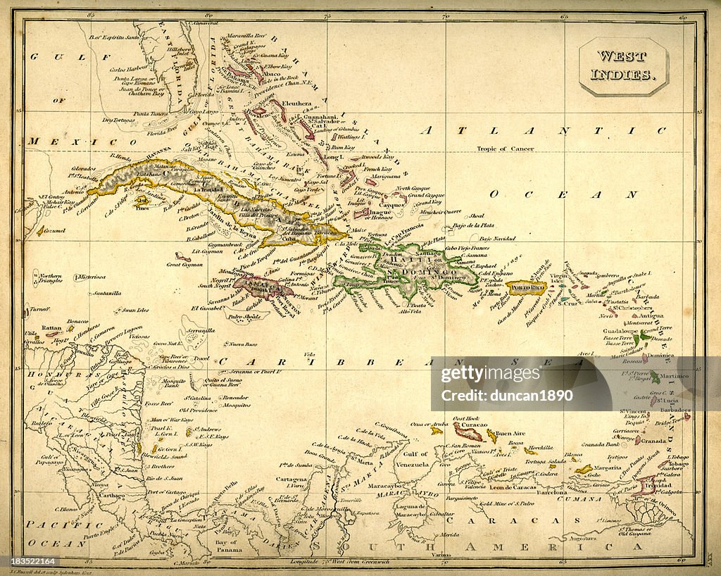 Antquie mappa delle Indie Occidentali