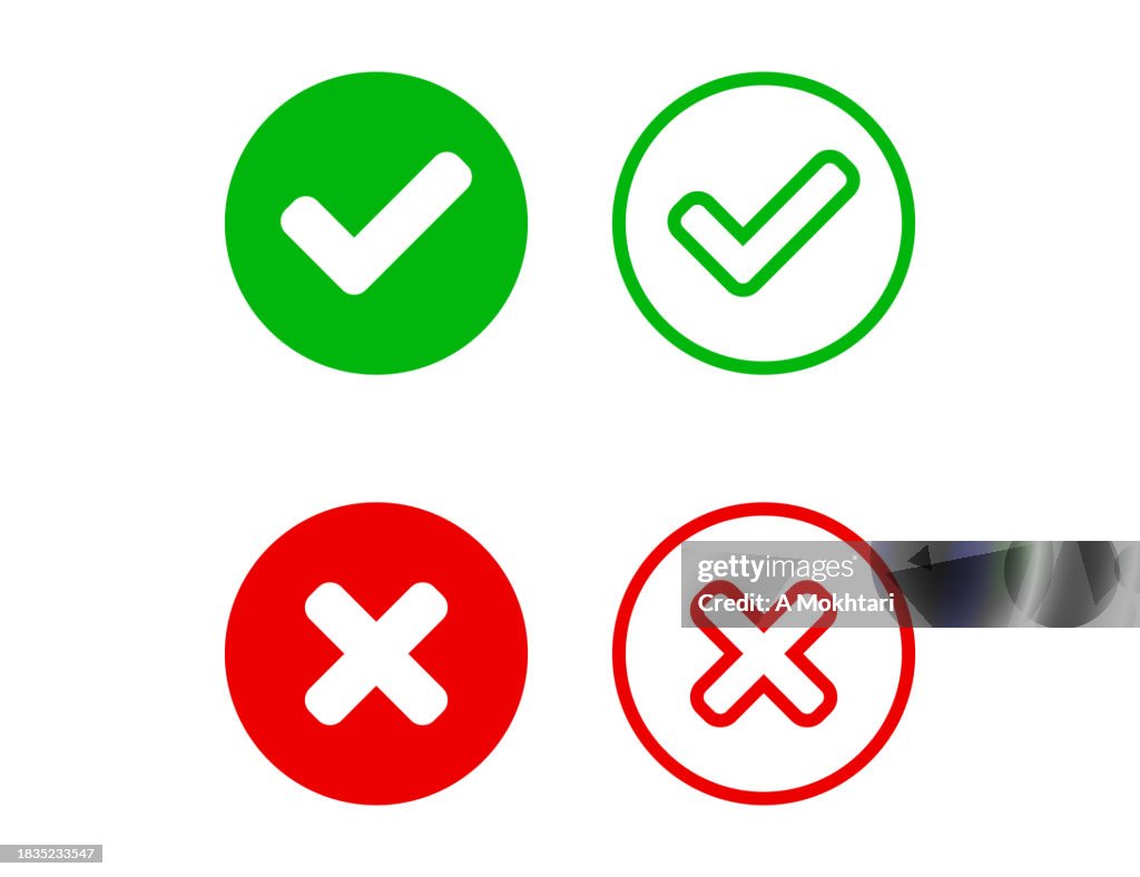 Icono de validación y rechazo.