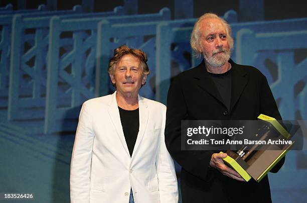 Screenwriter Robert Towne, honoree , and director Roman Polanski, creators of 1974's Chinatown